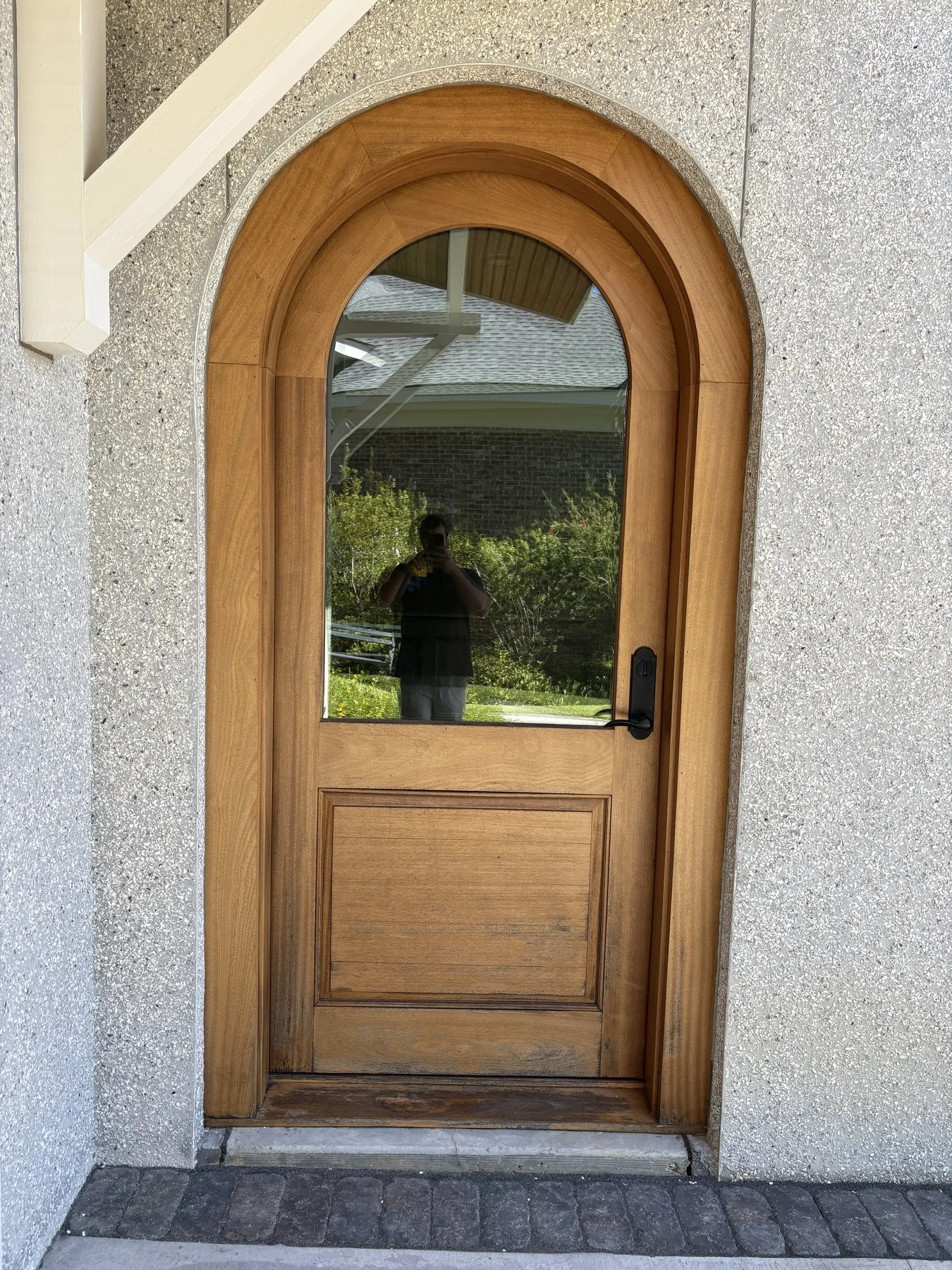 Mahogany Door Refinishing before